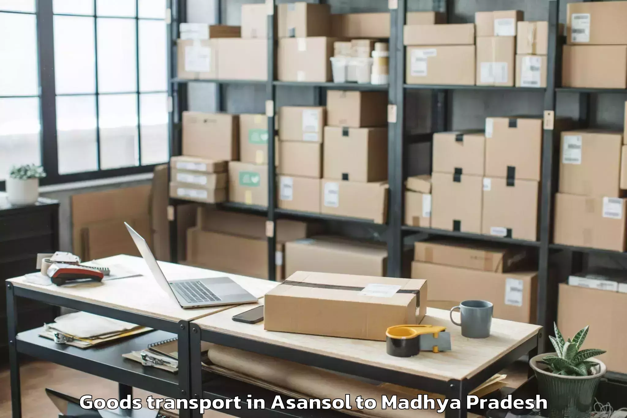 Book Asansol to Jawaharlal Nehru Krishi Vishwa Goods Transport